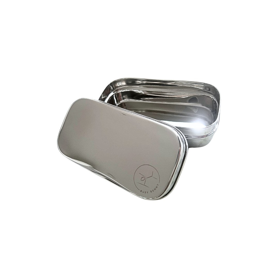 Edelstahl Snackbehälter mit Edelstahldeckel (groß)