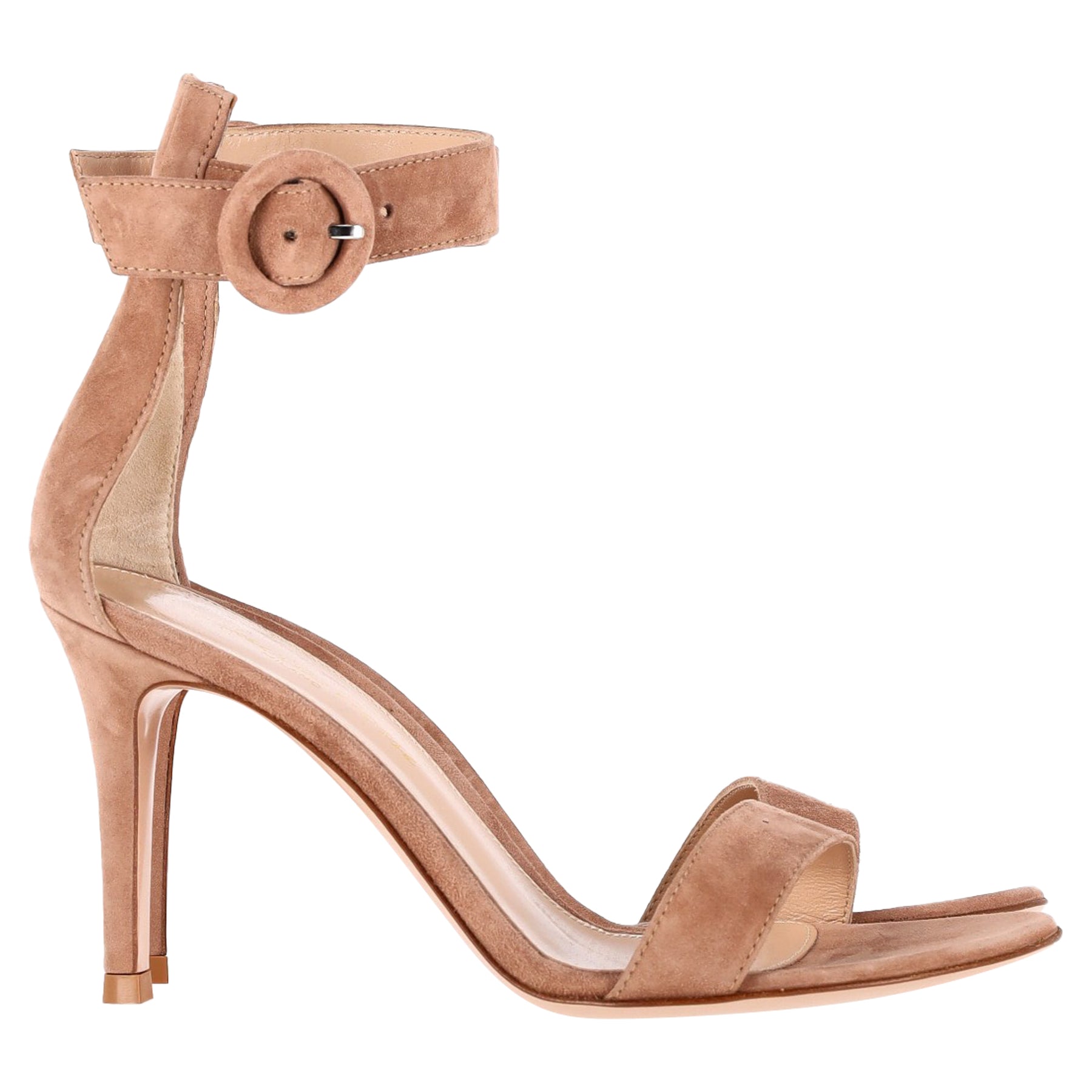 Gianvito Rossi Portofino 85 Sandalen aus Wildleder