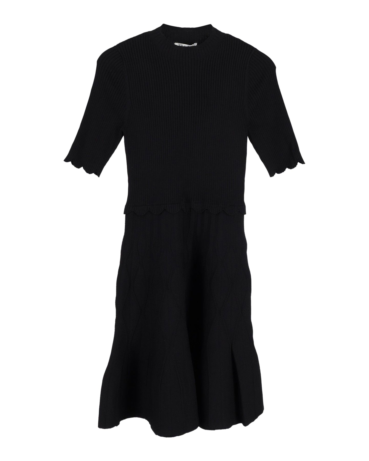 Sandro Strickkleid aus schwarzer Viskose