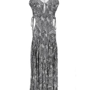Proenza Schouler bedrucktes Trikot-Midikleid in mehrfarbiger Viskose 7748749426748