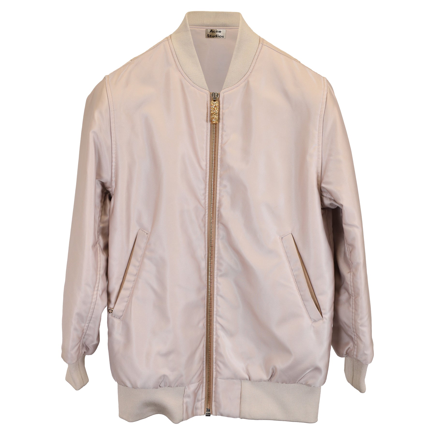 Acne Studios Tyson Bomberjacke aus rosa Nylon