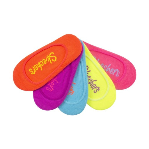 Skechers Mädchen 5 Packung Non Terry Super niedrige Liner