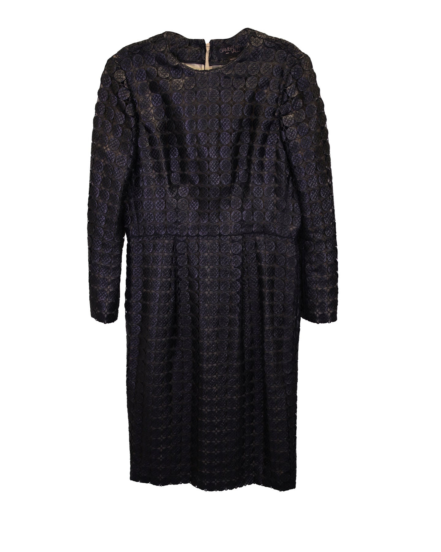 Giambattista Valli Midikleid mit Spitzendruck in schwarzer Viskose