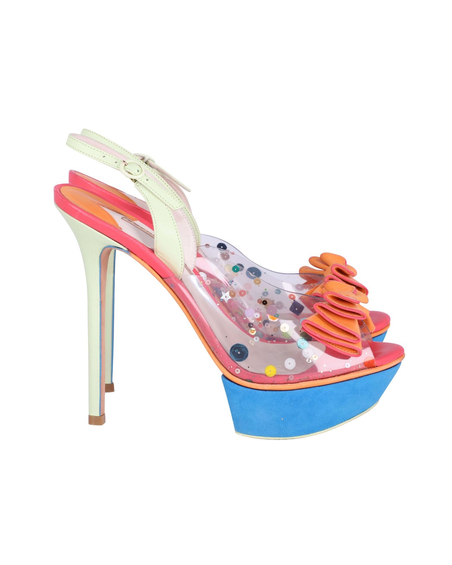 Sophia Webster Bunte Slingback Pumps aus mehrfarbigem PVC