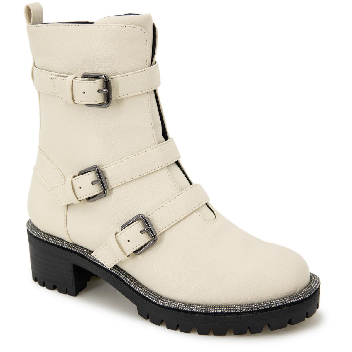 Tate Imitat Leder Strass Motorradstiefel