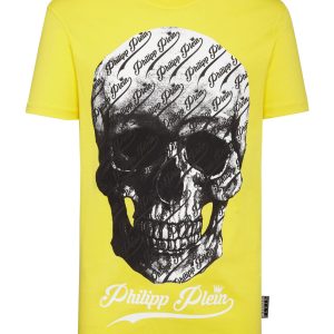 t-shirt rund Hals ss allover Schädel