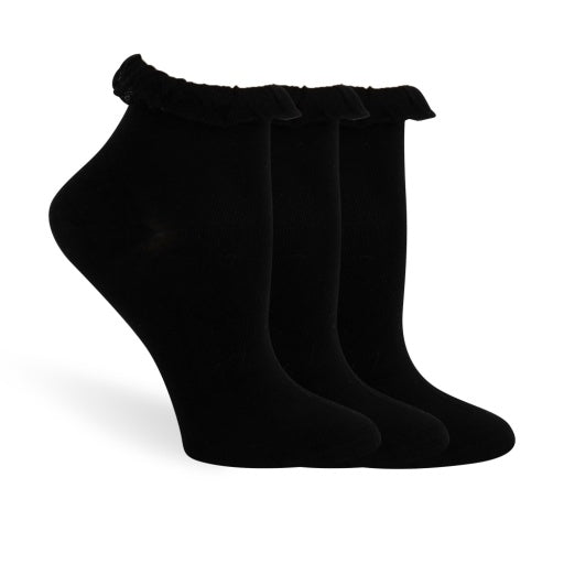 Zitrone Damen 3 Packung S Seide Sommer Rüsche Anklet Socke