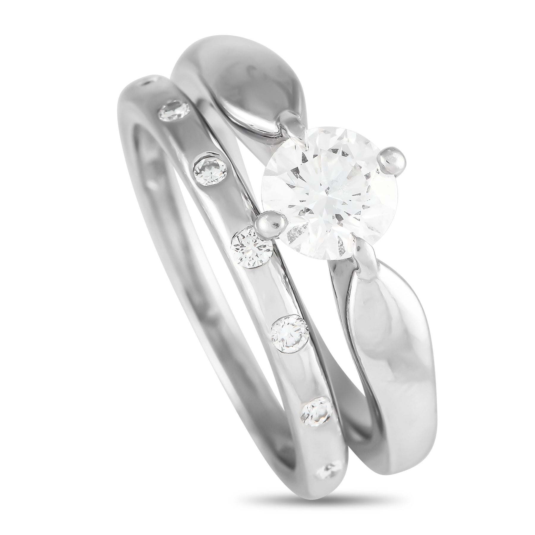 Bvlgari Platin 0.80ct Diamant Verlobungsring Set BV16 -091324