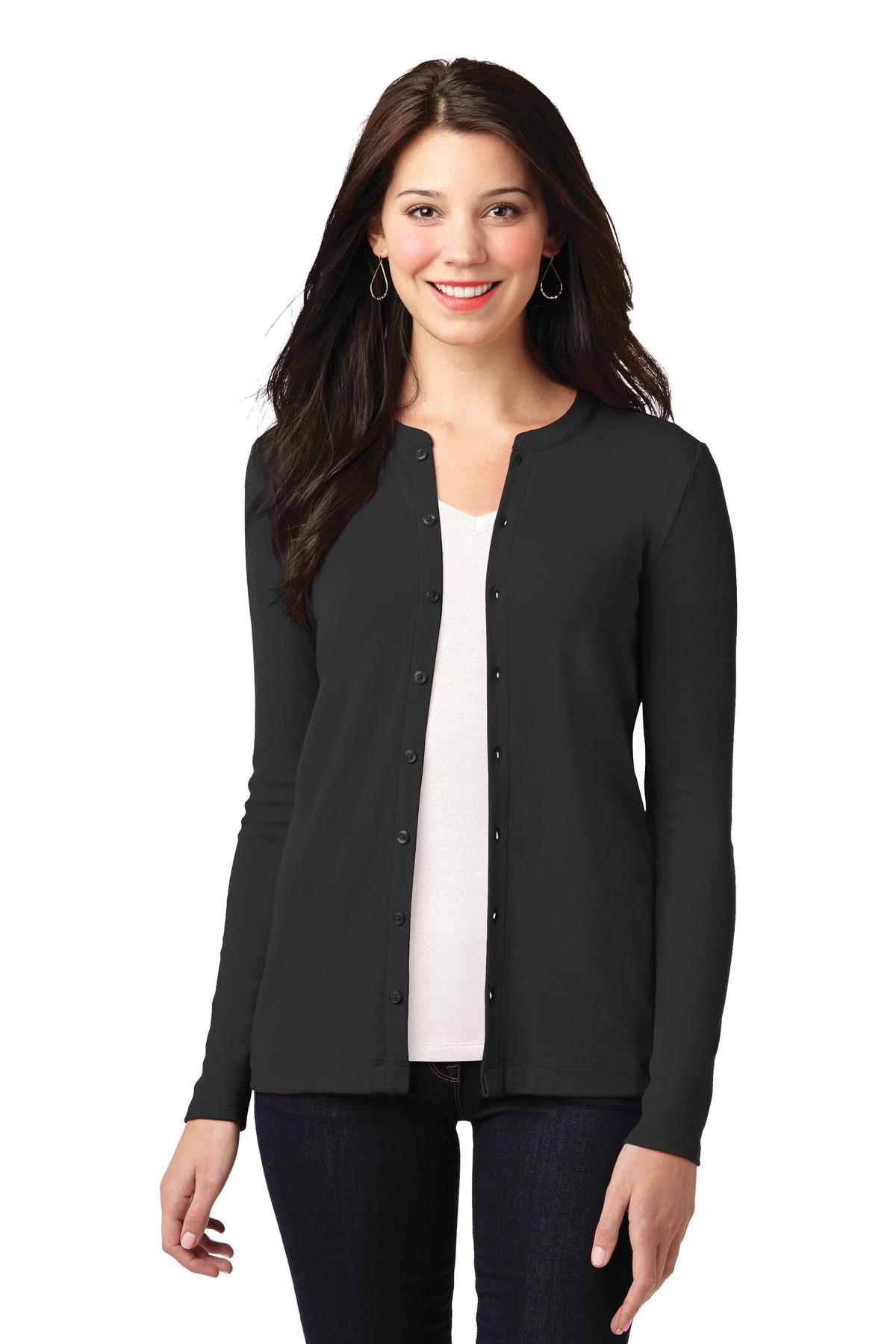 Port Authority Damen's Concept Stretch-Strickjacke mit Knopfleiste vorne. LM1008