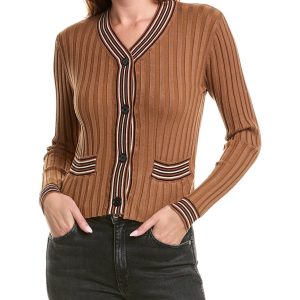 YAL New York Strickjacke mit Streifenmuster