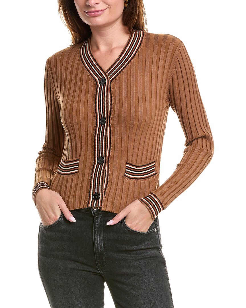 YAL New York Strickjacke mit Streifenmuster