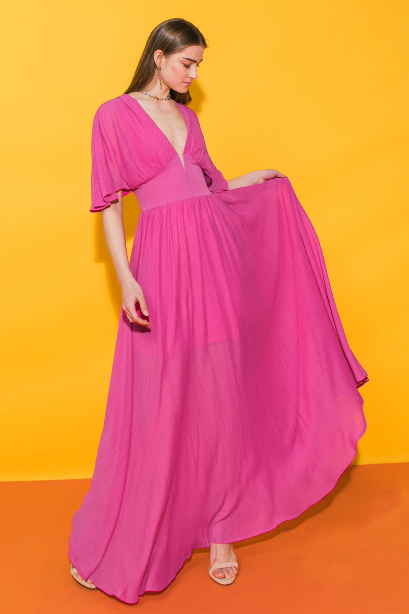 YOU FOUND MY HEART Kleid aus gewebtem Maxi