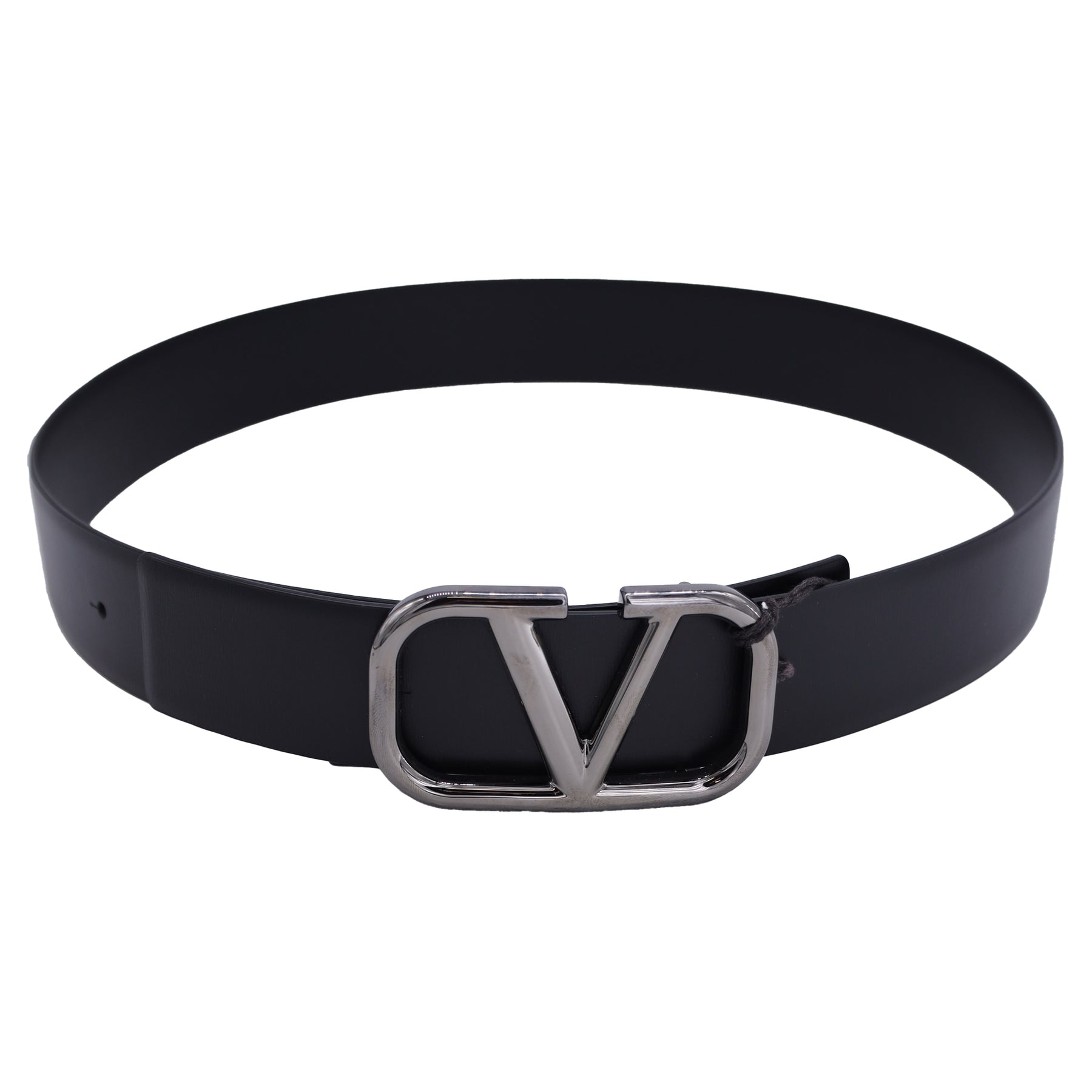 Valentino Garavani VLogo Signature Gürtel aus schwarzem Leder