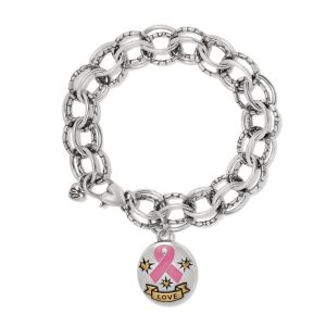 Damen Kraft der rosa 2023 Armband in Silber-Gold