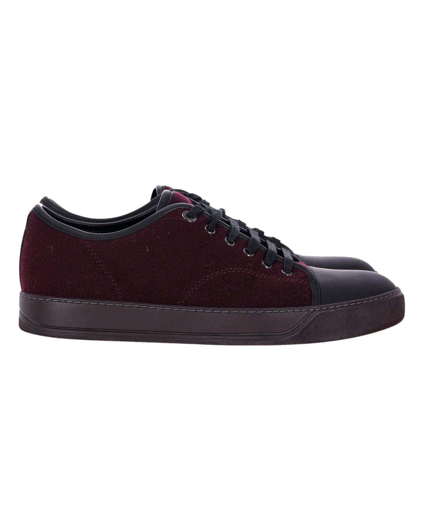 Lanvin DBB1 Niedriger Sneaker aus Veloursleder in Schwarz
