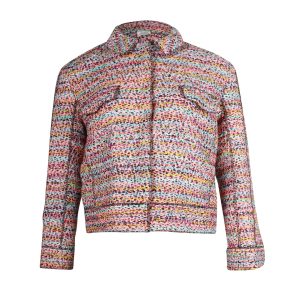 Nina Ricci Tweed Cropped Jacke aus mehrfarbigem Polyamid 7748753096764