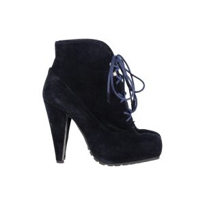 Proenza Schouler Schnürstiefel aus marineblauem Wildleder