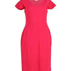Antonio Berardi Kleid mit V-Ausschnitt aus rosa Polyester