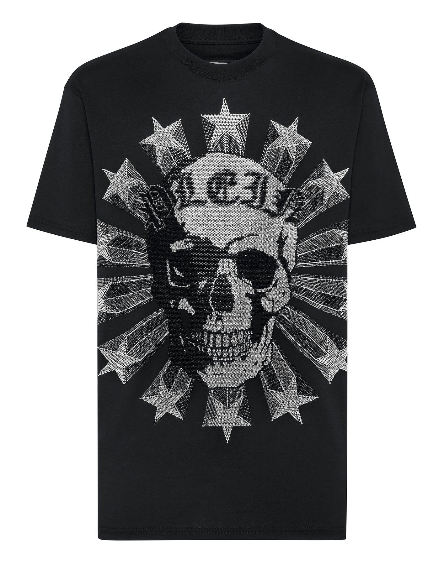 T-Shirt Rundhals SS mit Kristallen