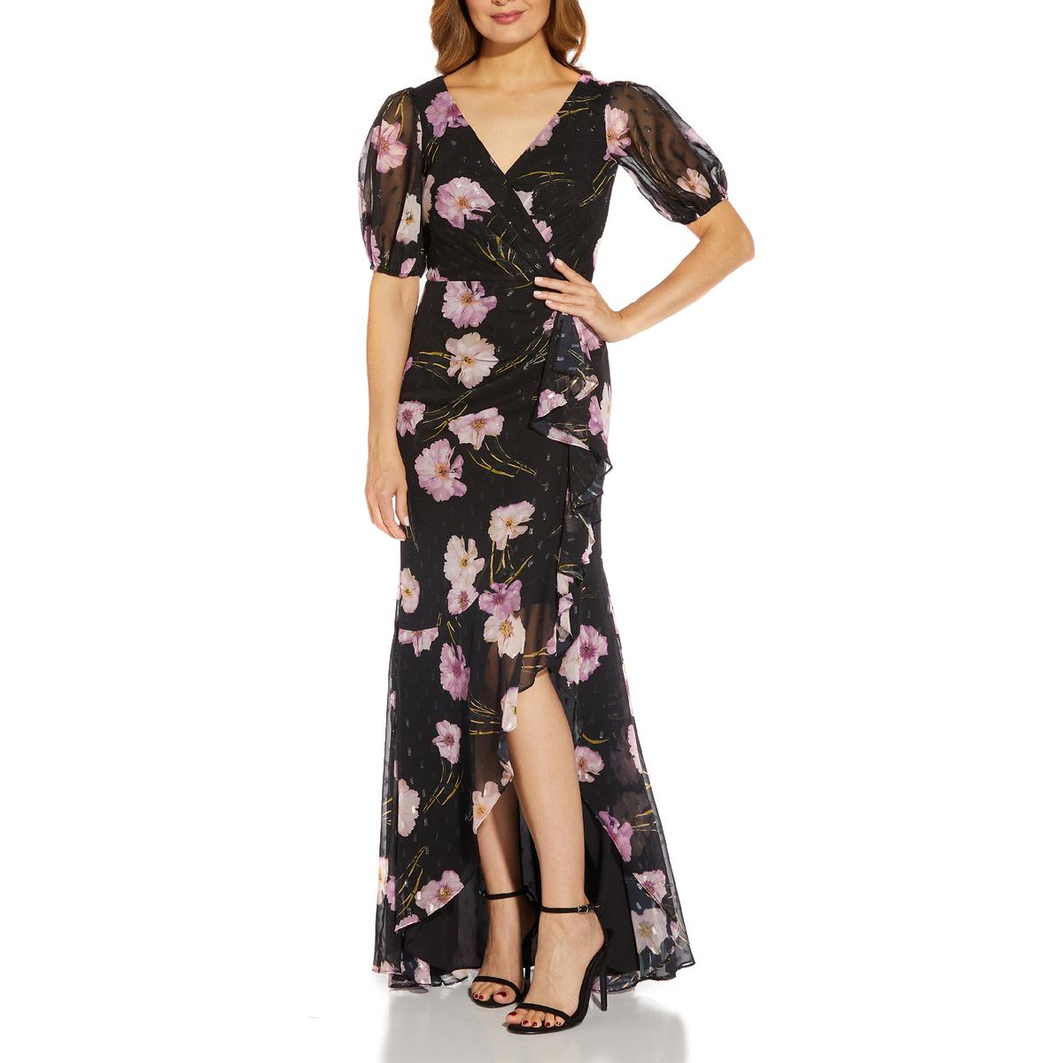Maxi Abendkleid mit Rüschen