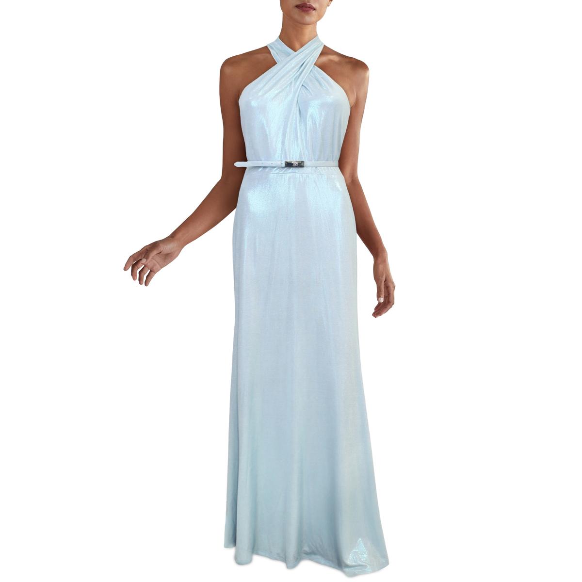 Metallic ärmelloses Abendkleid