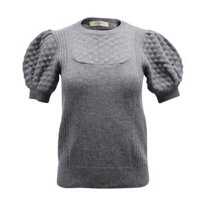 Viktor & Rolf Pullover mit Puffärmeln aus grauer Wolle