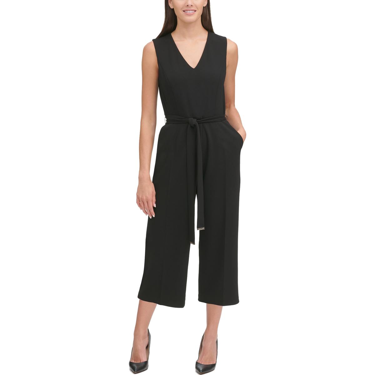 Beschnittene Gürtel Jumpsuit