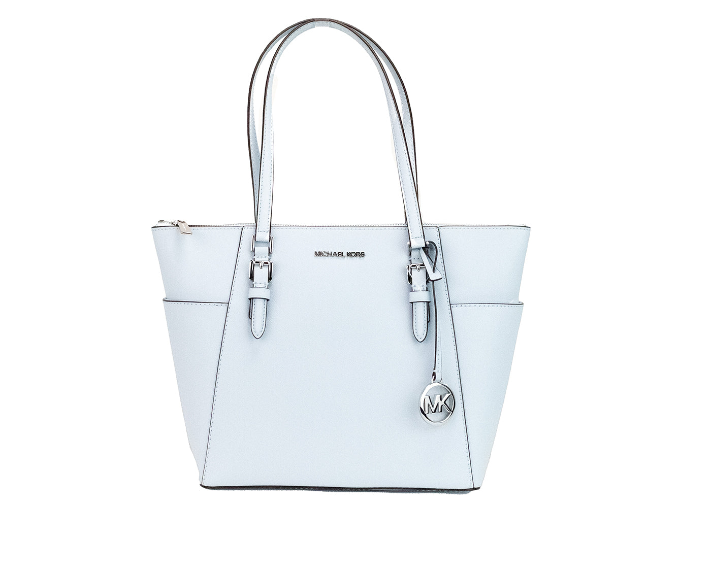 Michael Kors Charlotte Vista blau Große Ledertasche mit Reißverschluss oben und Damenhandtasche