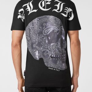 T-Shirt rund Hals ss paisley Schädel