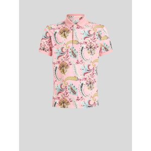 Blumen Paisley Design Jacquard Poloshirt