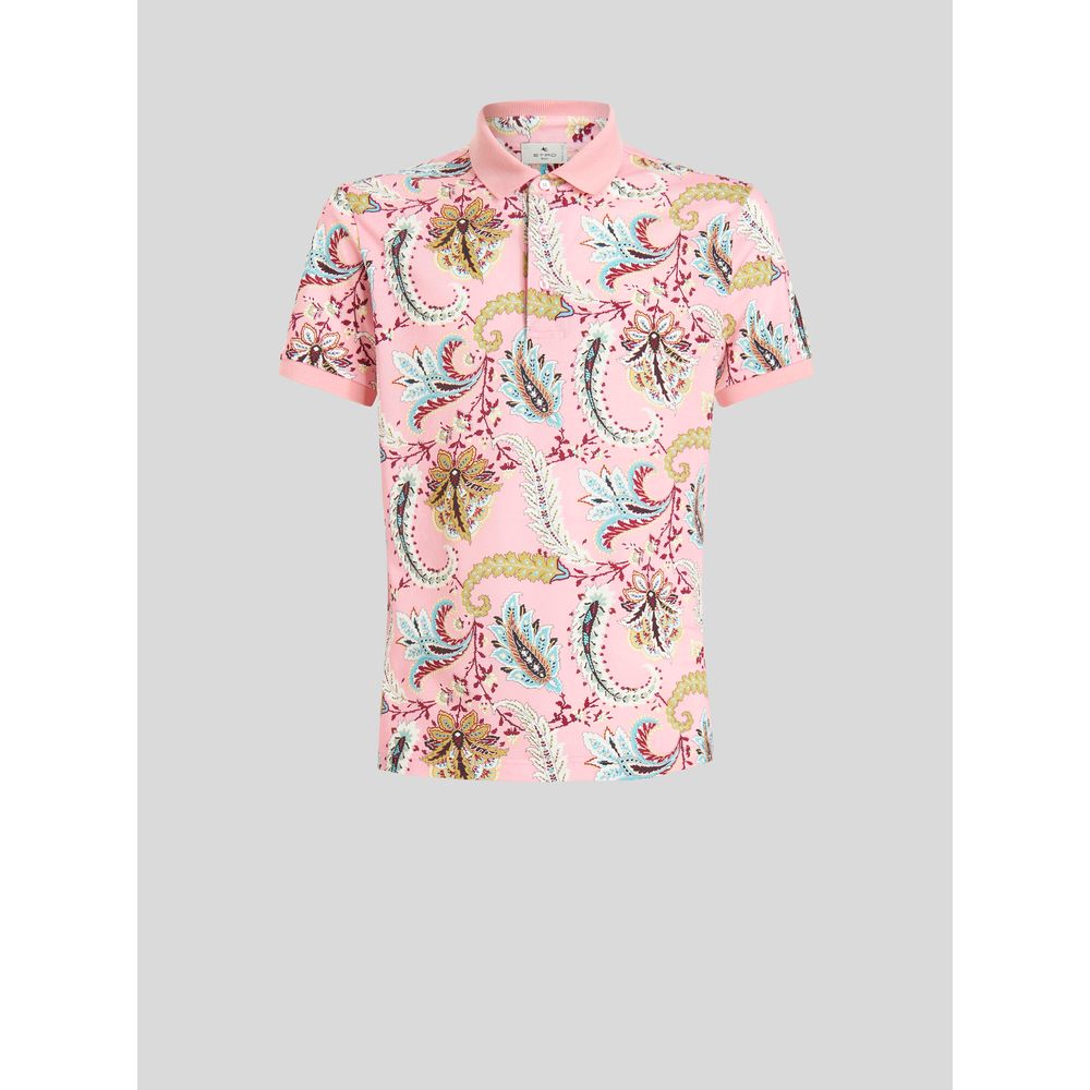 Blumen Paisley Design Jacquard Polo Hemd