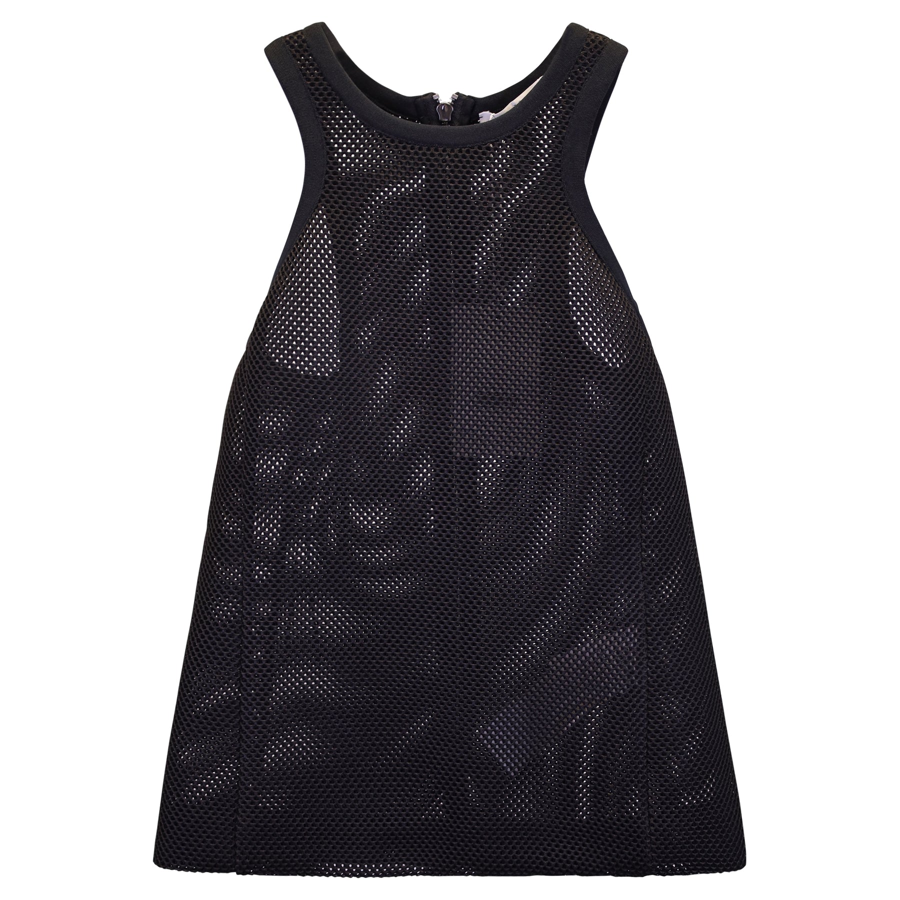 Max Mara Technisches Mesh Top Top aus schwarzem Polyester
