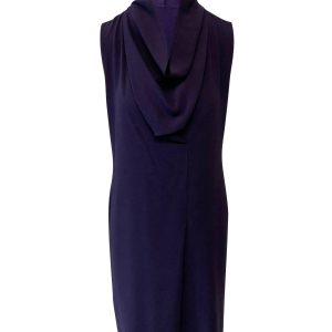Joseph Cowl Neck Kleid in lila Crepe 7748742381628