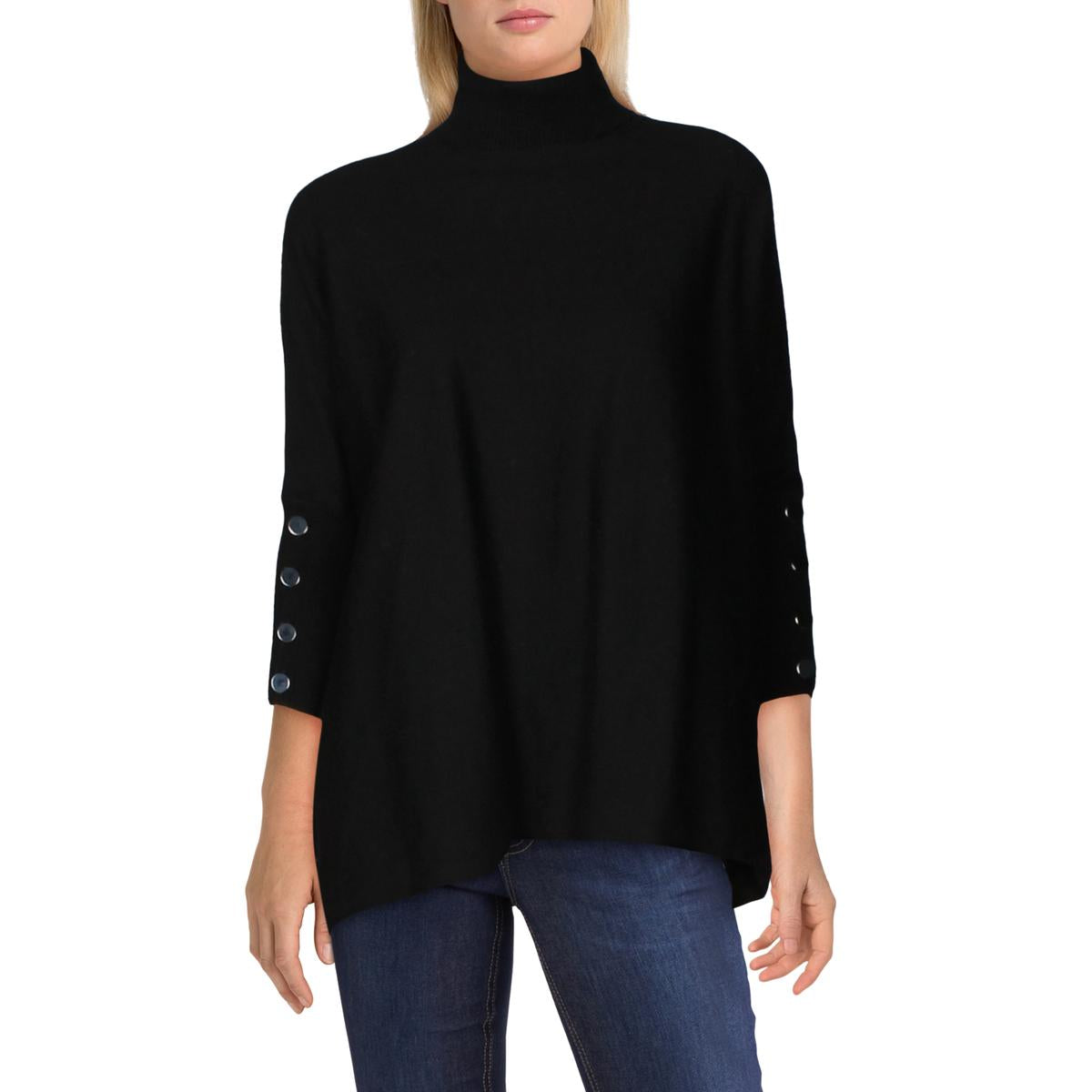 Pullover mit Rollkragen und Knopfdetail