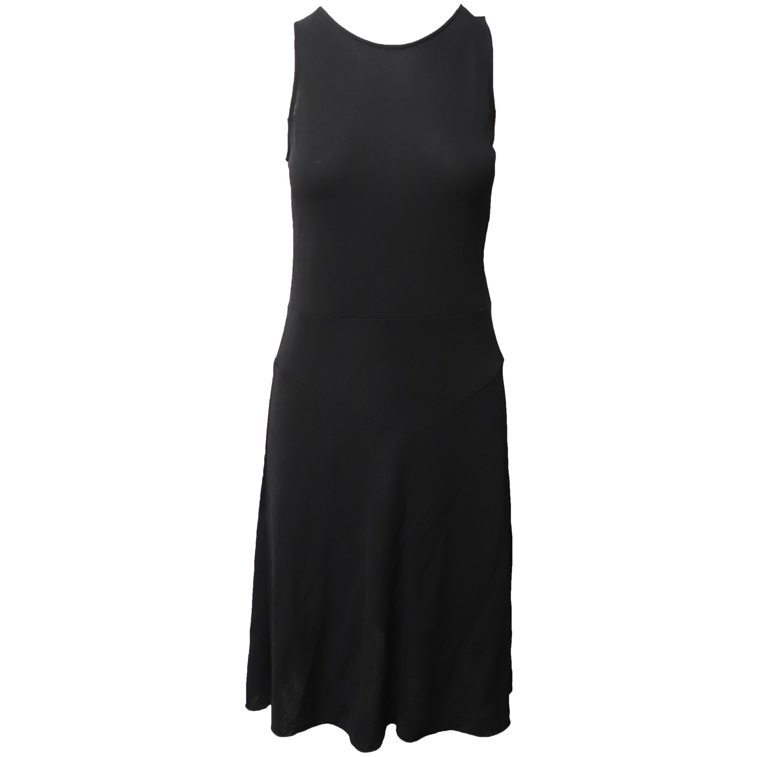 Jil Sander Dunkelblaues, ärmelloses Kleid in Schwarz