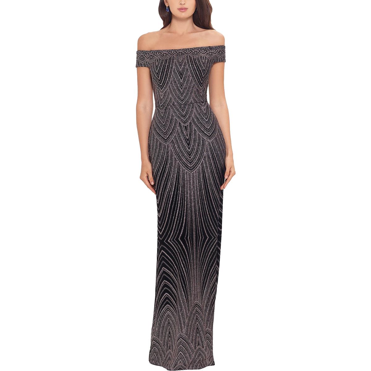 Petites Glitzer aus der Schulter Abendkleid