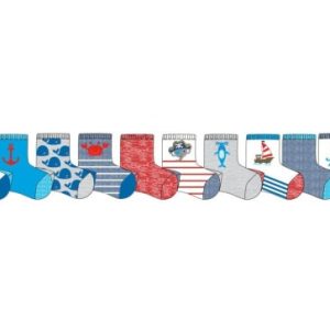 Tic-Tac-Toe Jungen 10 Packung Kleinkind Non Terry Anklets