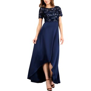 Metallic bestickt Abendkleid