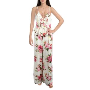 mit Blumenmuster doppelt v Jumpsuit