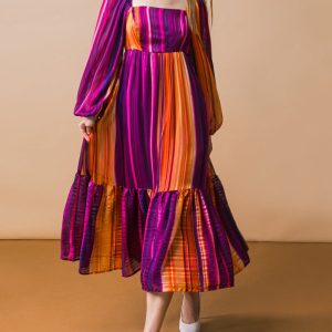 ALLES, WAS SIE BRAUCHEN gewebt MIDI Kleid