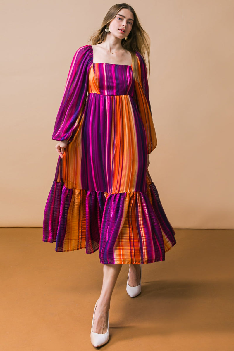ALLES, WAS SIE BRAUCHEN gewebt MIDI Kleid