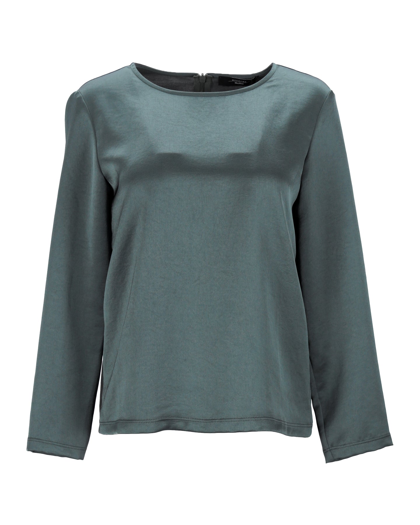 Max Mara Weekend Langarm-Bluse aus grünem Polyester