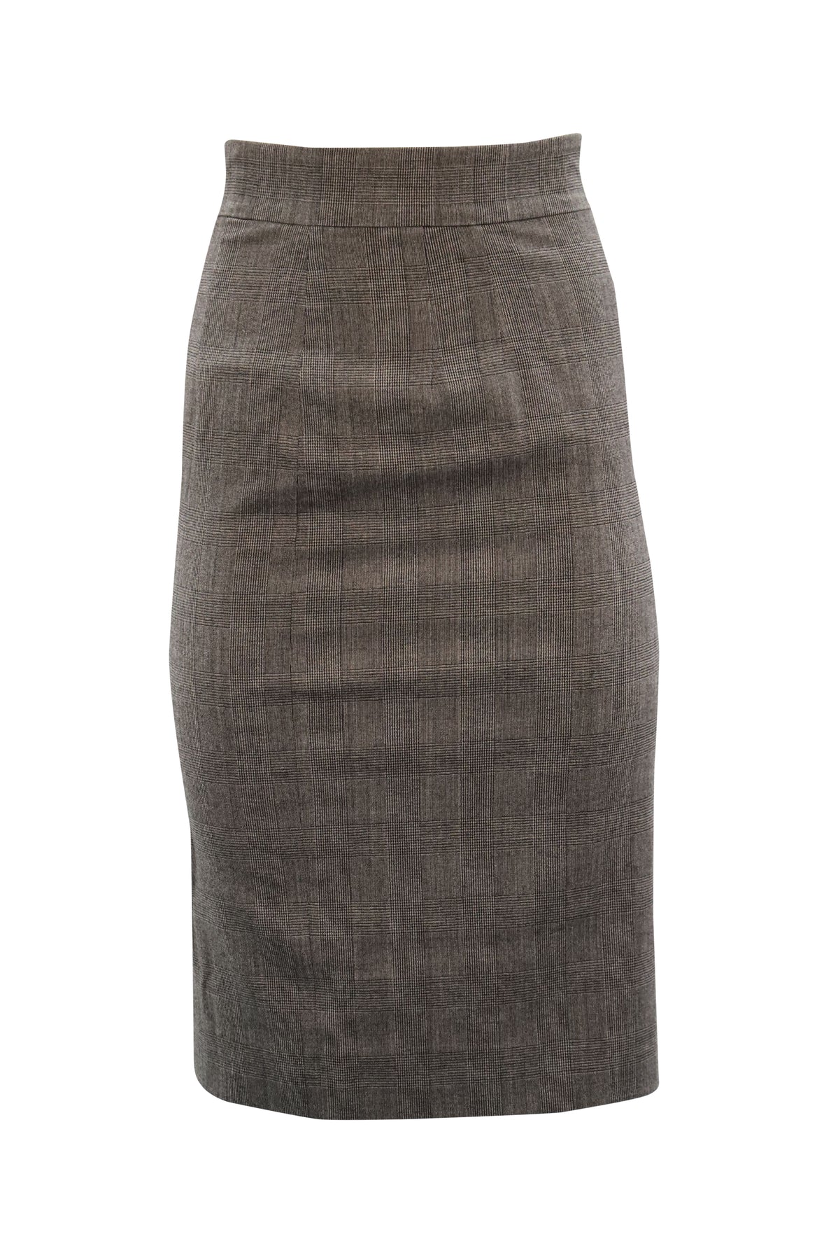 Dolce & Gabbana Gemusterter Bleistiftrock aus grauer Schurwolle