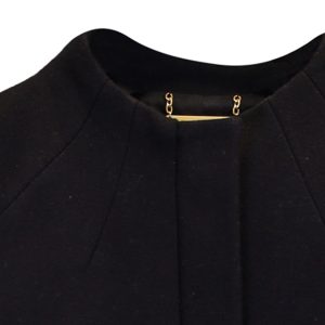Diane Von Furstenberg Cape Fell aus schwarzer Wolle 7748738940988