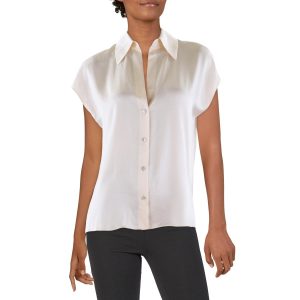 Silk Blouse mit Knopfleiste nach oben