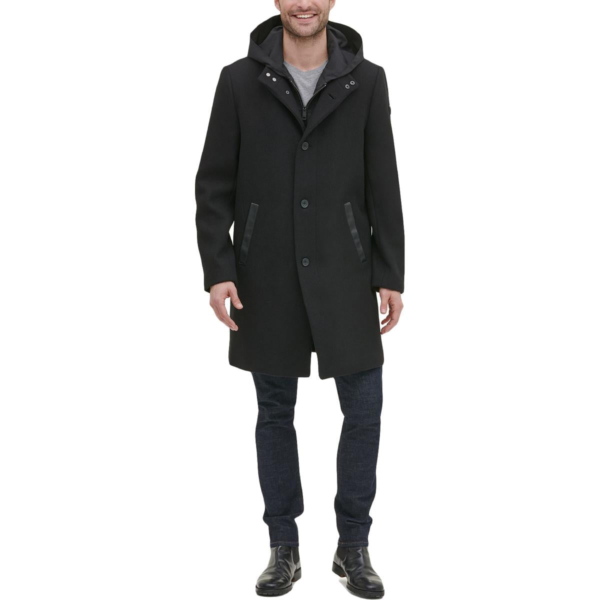 Midi Jacke aus Wollmischung
