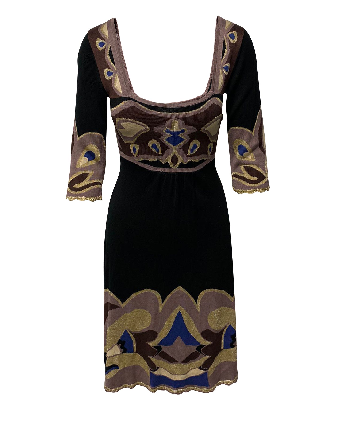 Temperley London Schwarz Mehrfarbig Strickkleid