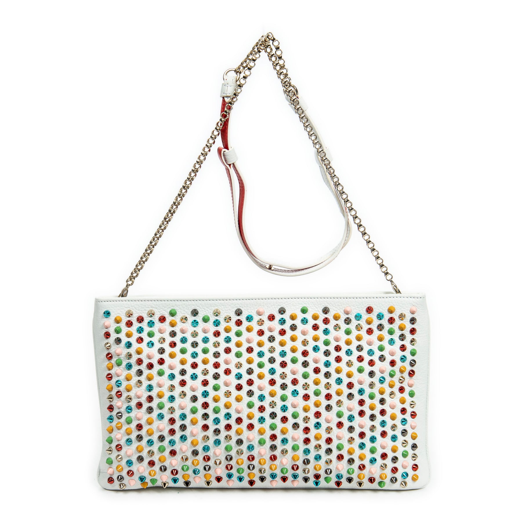 Mehrfarbige Loubiposh Spiked Clutch