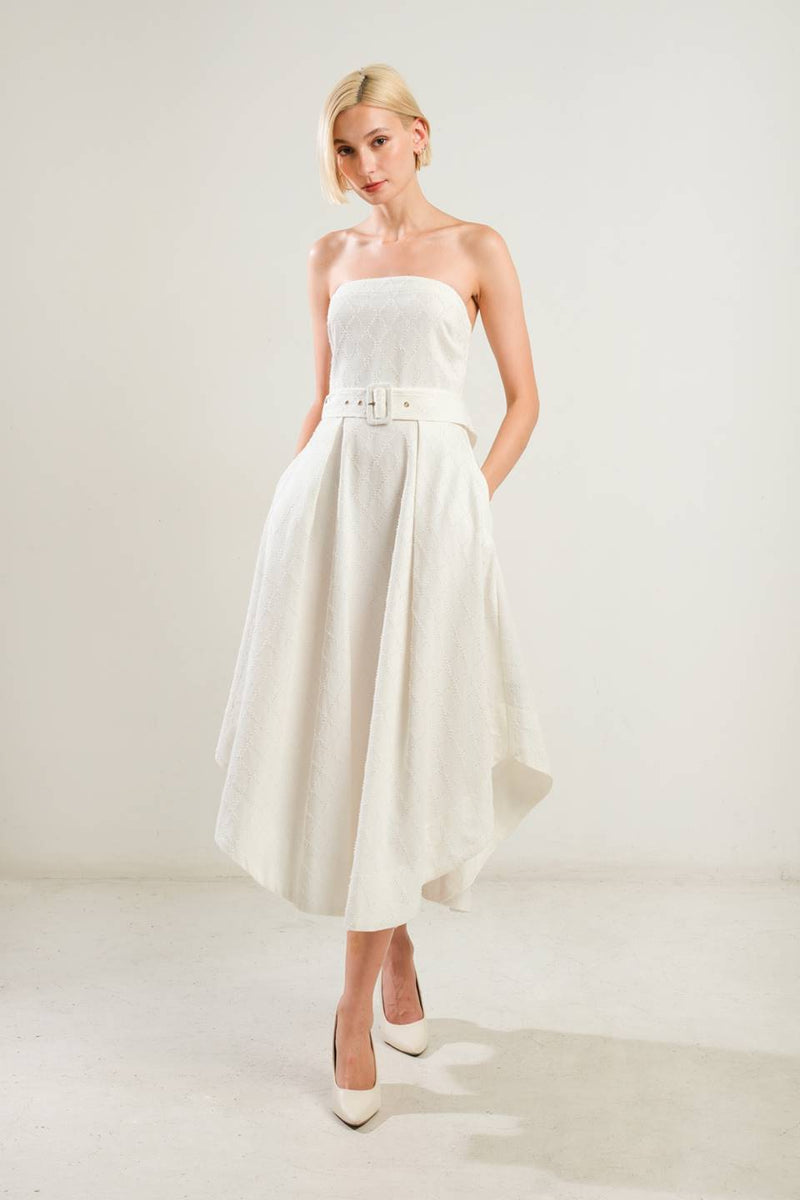 COMPASS gewebt MIDI Kleid