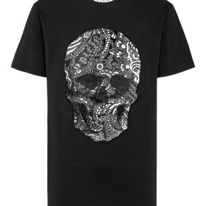 T-Shirt rund Hals ss paisley Schädel 7648938328124